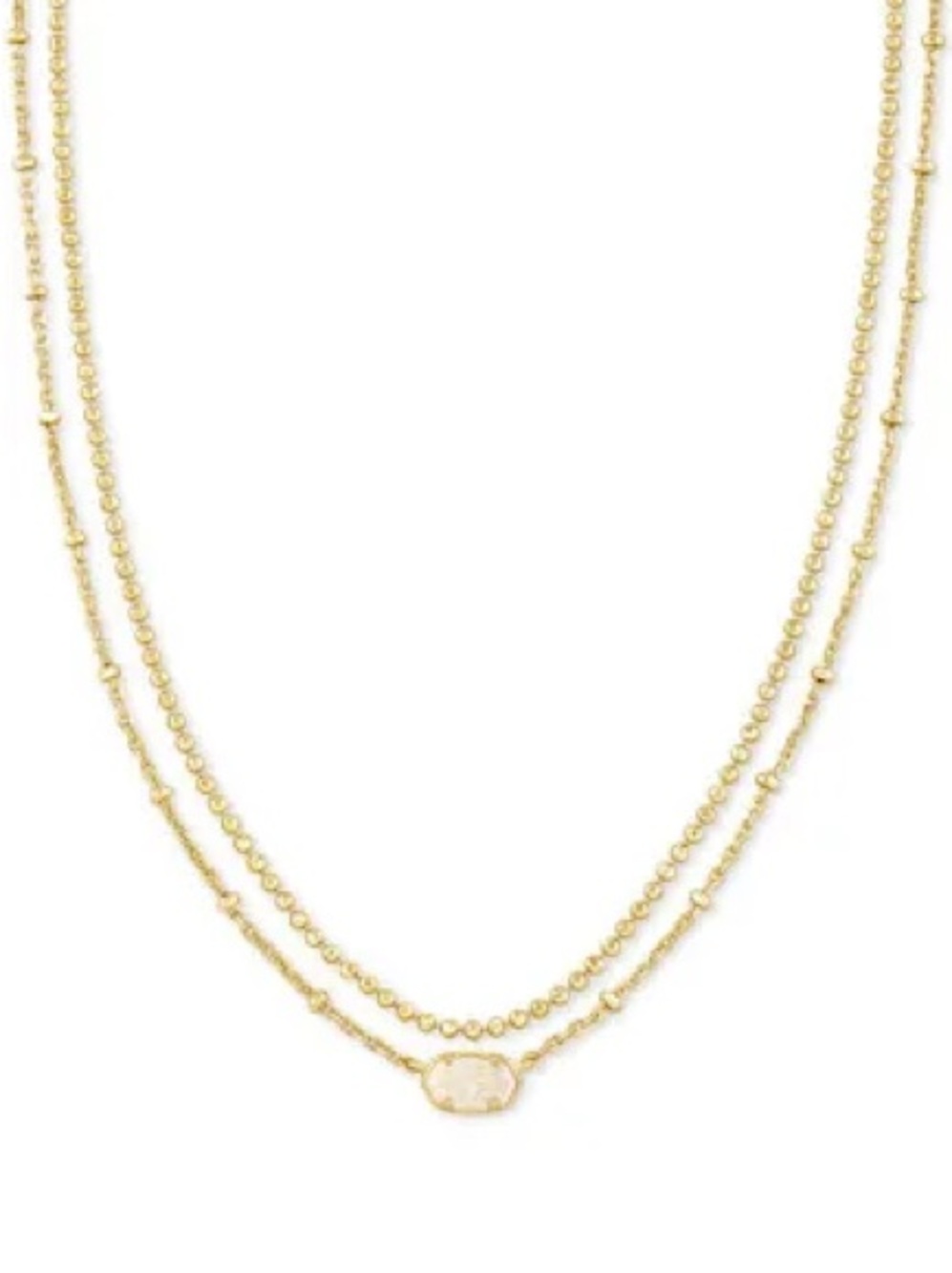 Kendra Scott “Emilie” Multi strand necklace in Iridescent Drusy